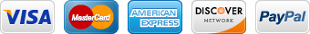 Visa | Mastercard | American Express | Discover Network | PayPal
